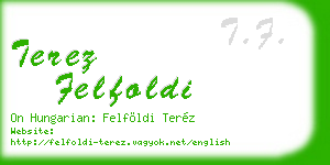 terez felfoldi business card