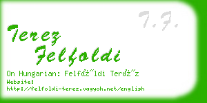 terez felfoldi business card